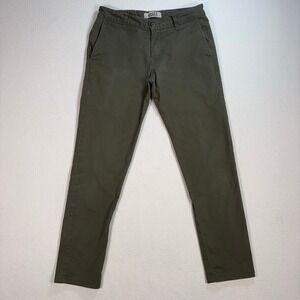 Naked Famous Stretch Twill Slim Chino‎ Pants Men 28 (fits 29x26) Khaki Green